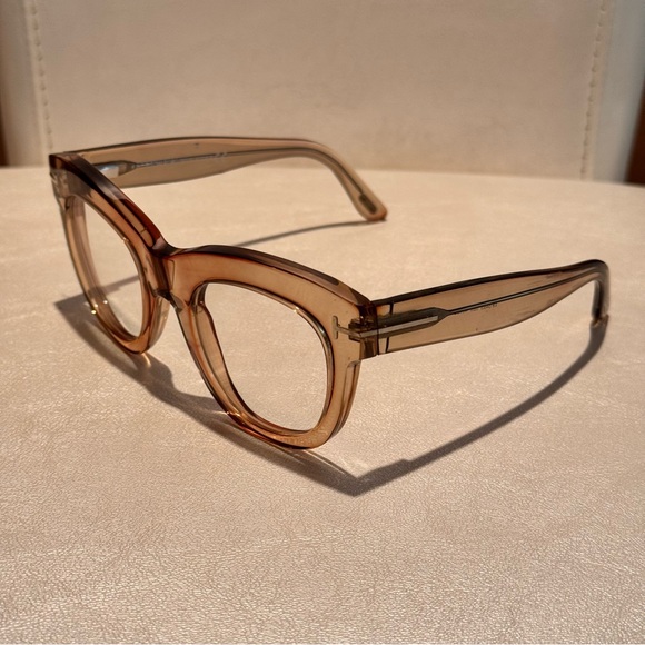 Tom Ford Womens Brown Clear Frame Glasses TF 5493 Acetate Frame Only - Picture 2 of 12